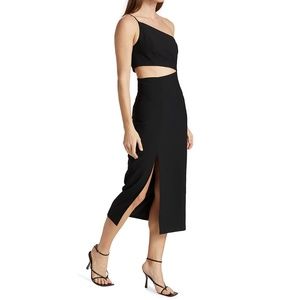Cinq à Sept Laurile Cutout Crepe Midi Dress